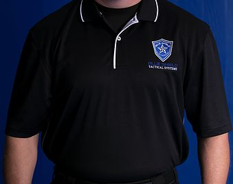 Blue Shield Tactical Polo Shirt with Logo