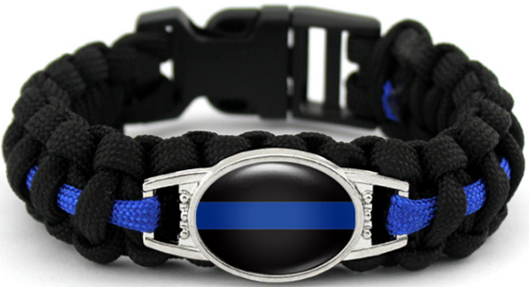 thin blue line paracord bracelet